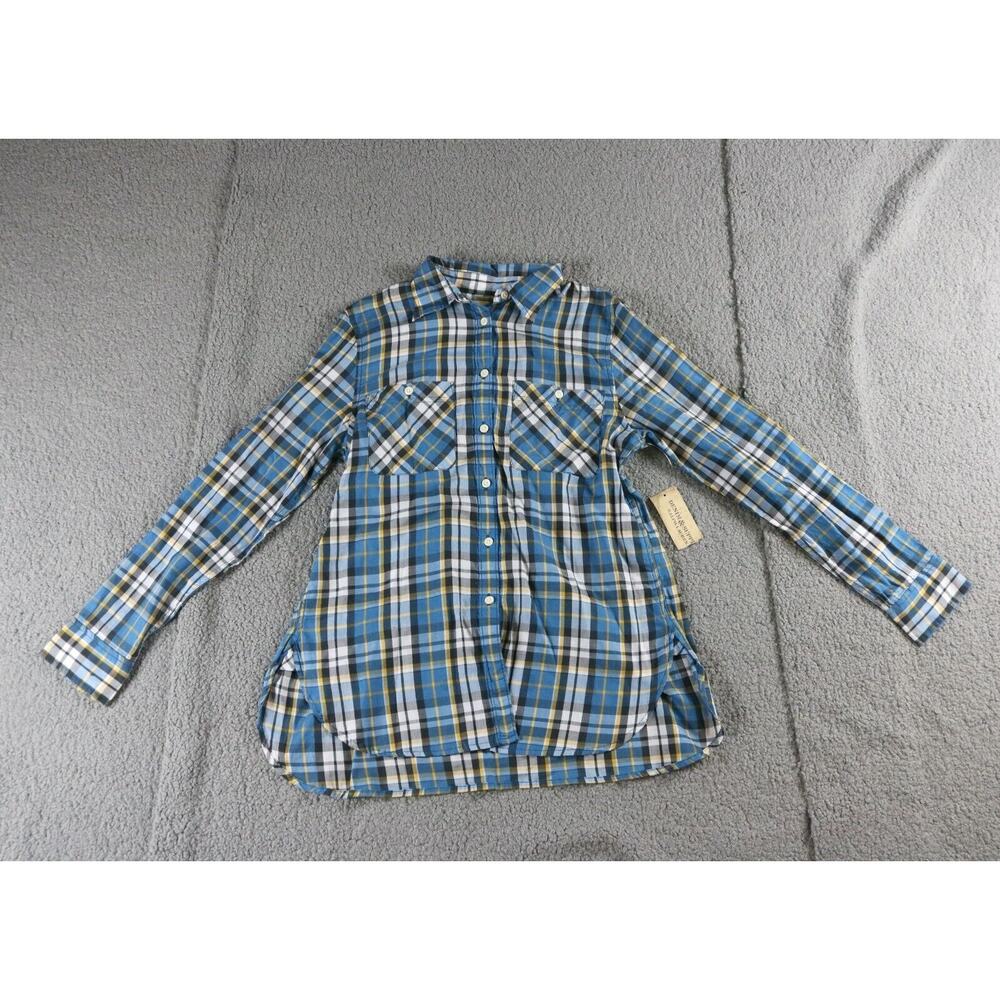 New Polo Ralph Lauren Denim Supply Company Womens M Blue Plaid Cowgirl